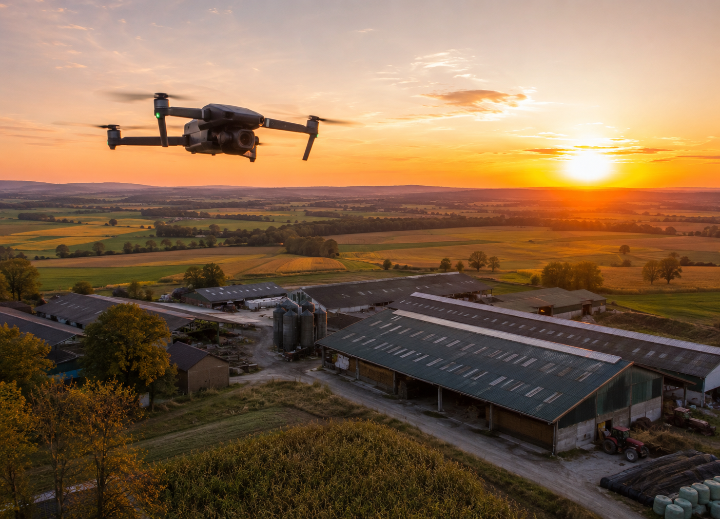 Drone en inspection d'un site industriel